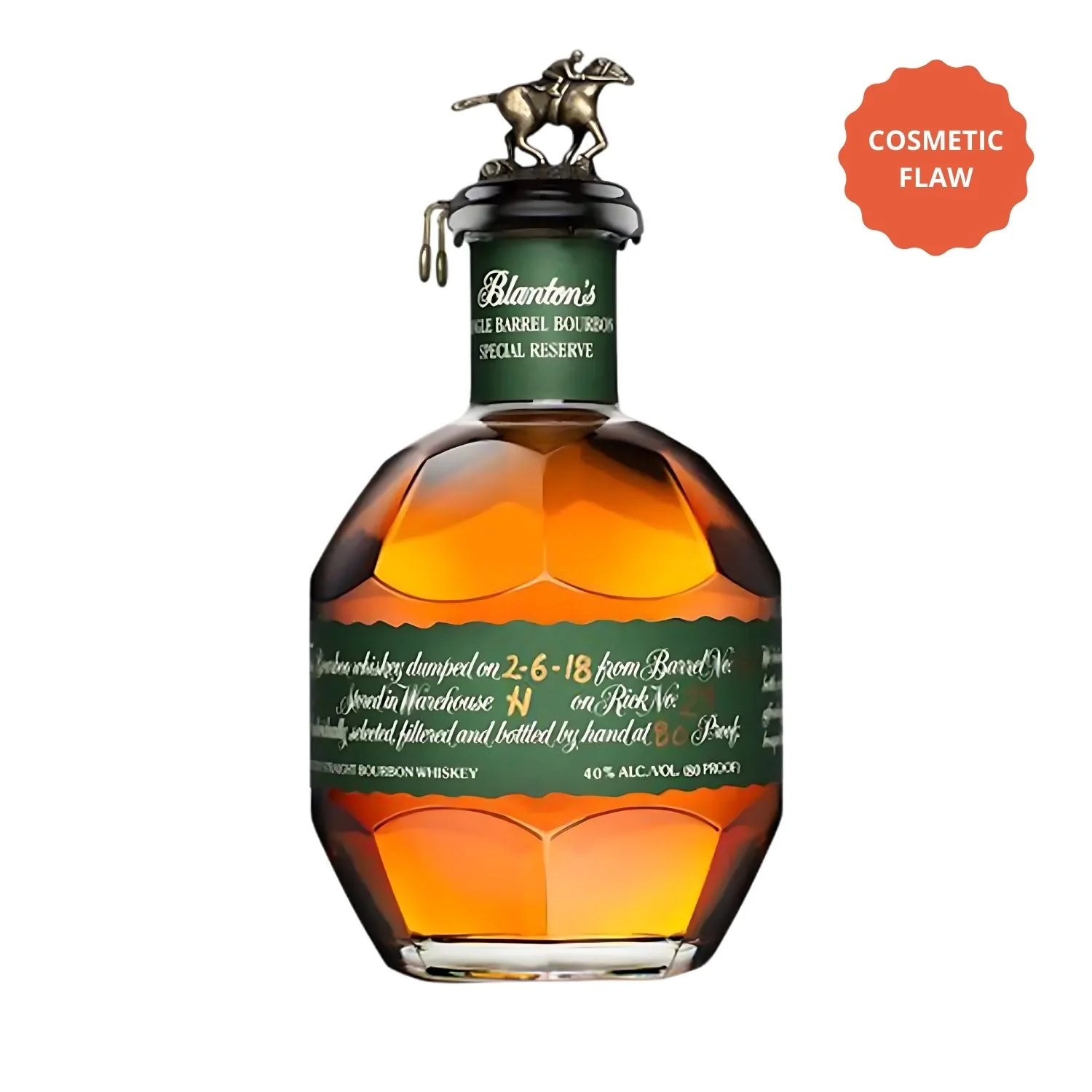Blanton's Special Reserve Green Label Bourbon – Cosmetic Flaw Bottle Deal (700ml)