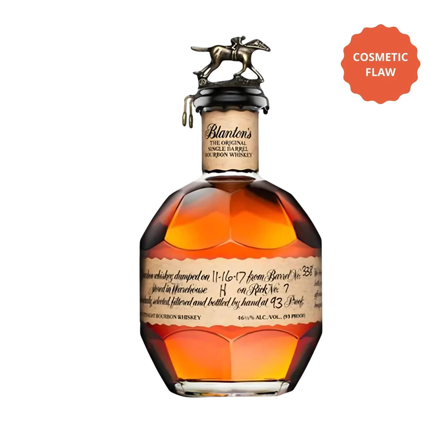 Blanton's Original Single Barrel Bourbon – Cosmetic Flaw Bottle Deal (750ml)