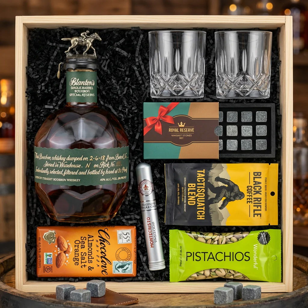 Blanton's Special Reserve Gift Crate – Bourbon, Glasses, Coffee, Chocolate & Whiskey Stones (International Release) - Image 2