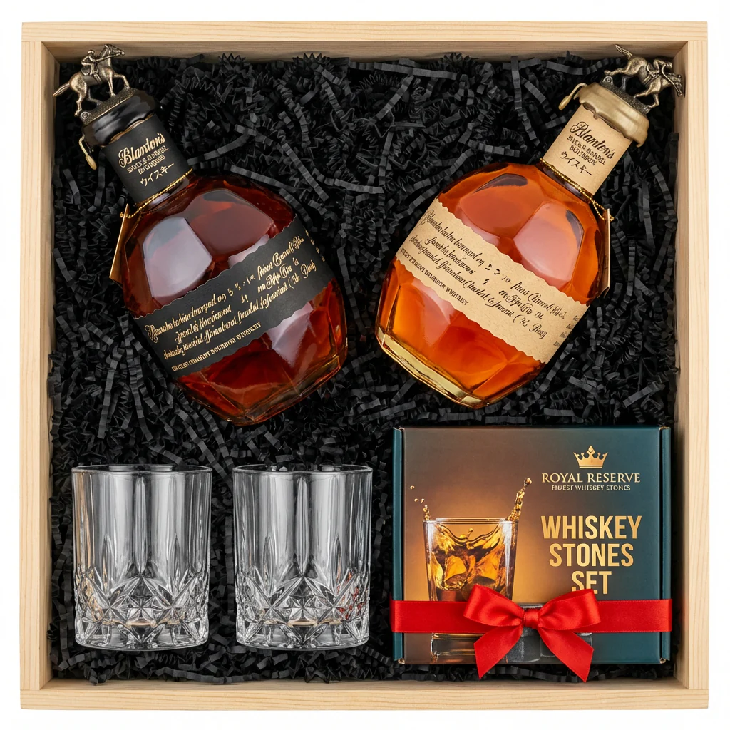 Blanton's Takara Red & Black Edition Gift Crate – Bourbon, Glasses & Whiskey Stones (Japan Release)