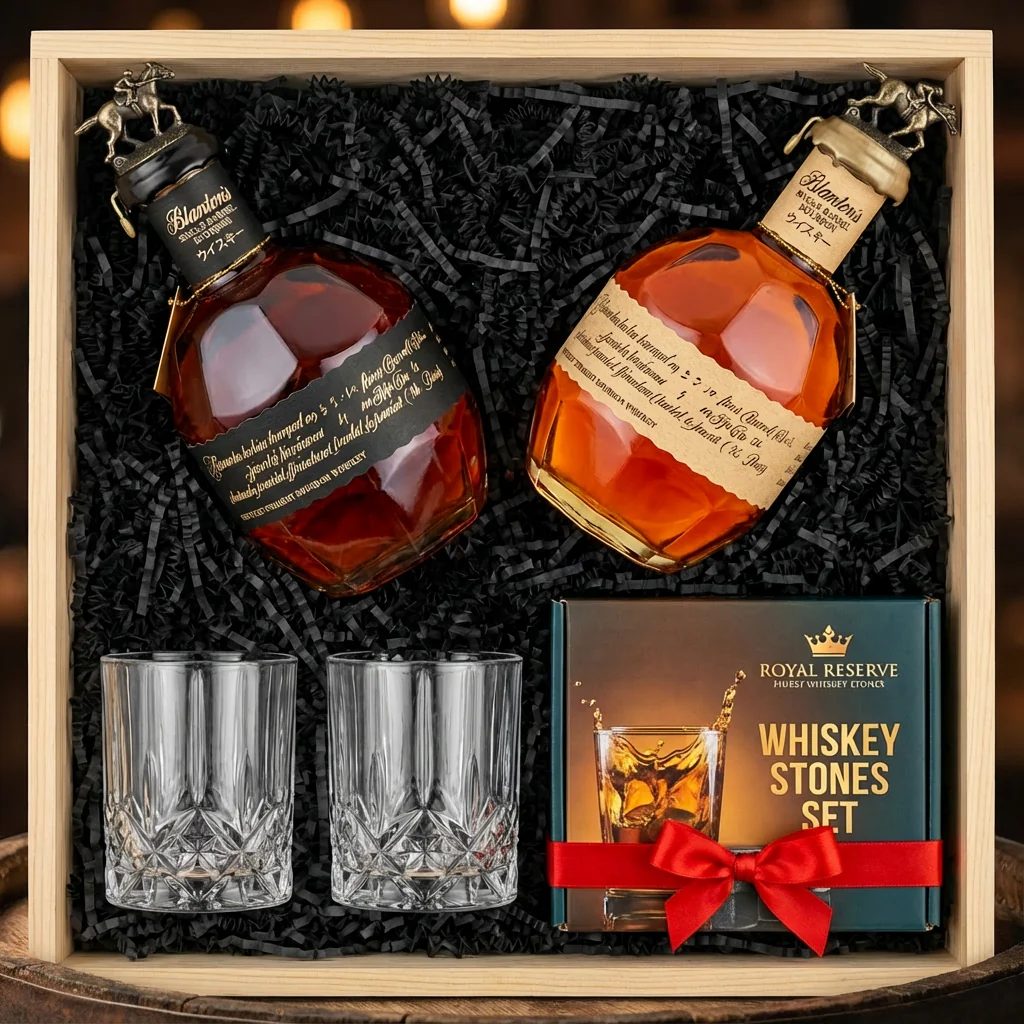 Blanton's Takara Red & Black Edition Gift Crate – Bourbon, Glasses & Whiskey Stones (Japan Release) - Image 2