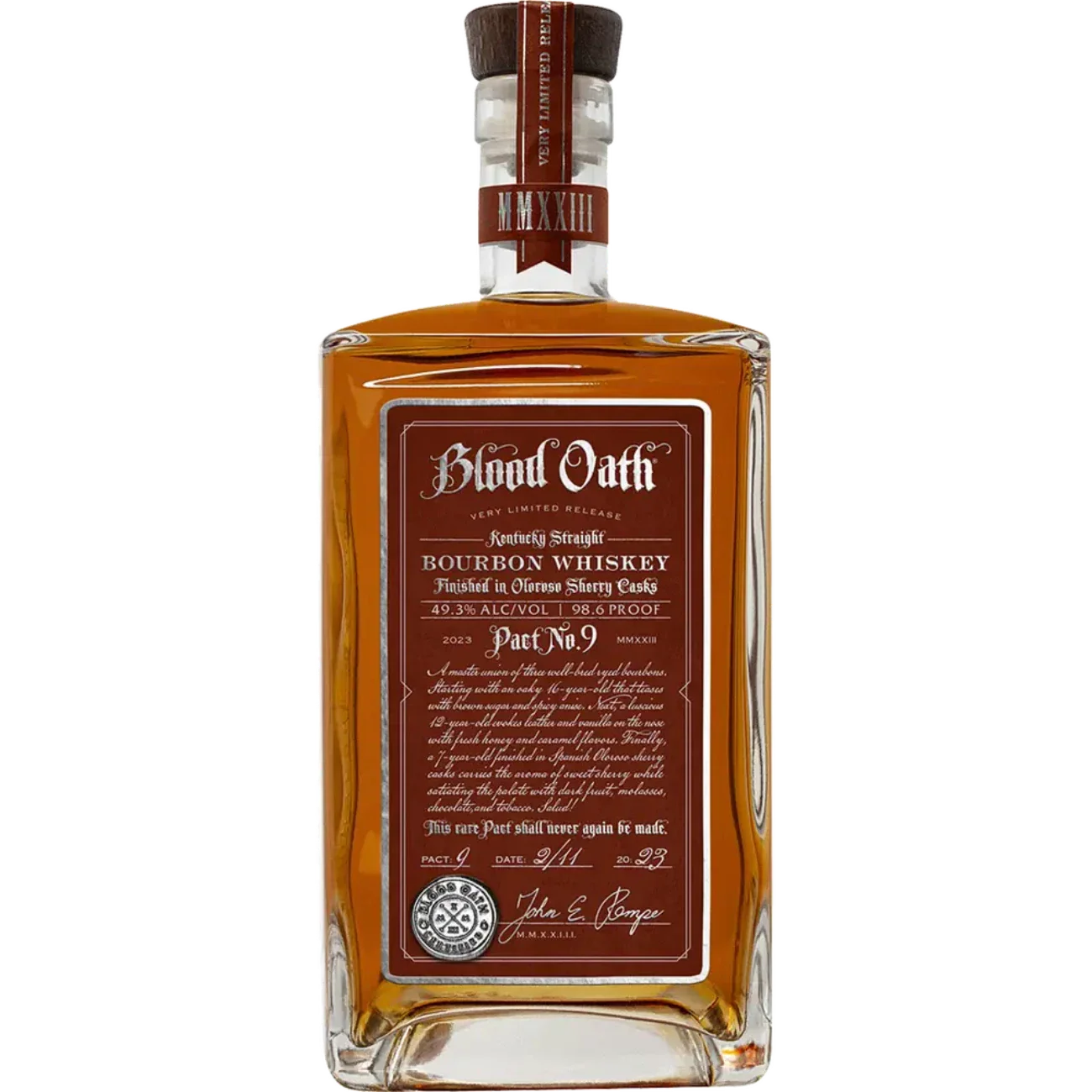 Blood Oath Pact No. 9 Kentucky Straight Bourbon Whiskey 750ml