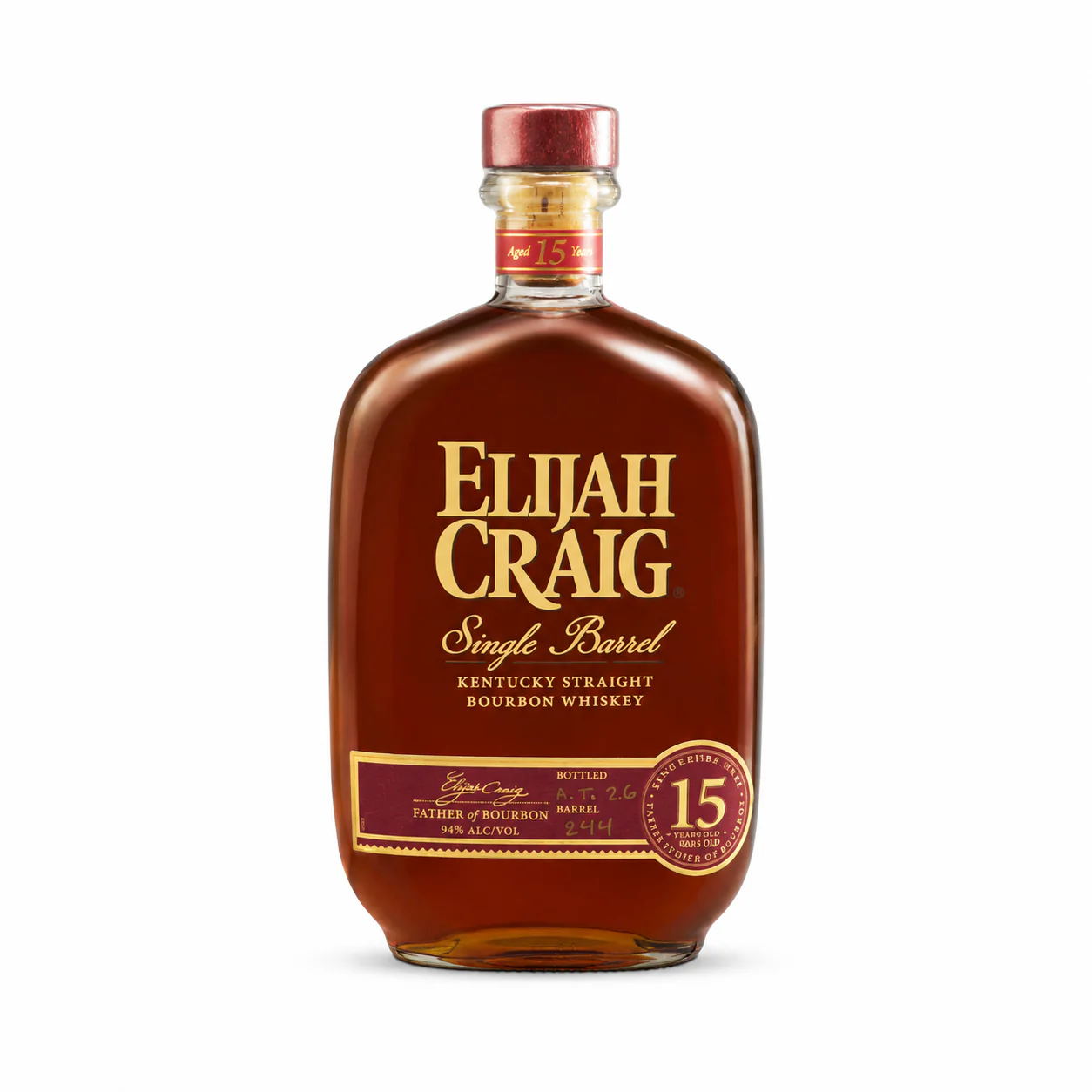 Elijah Craig 15 Year Old Single Barrel Kentucky Bourbon 750ml