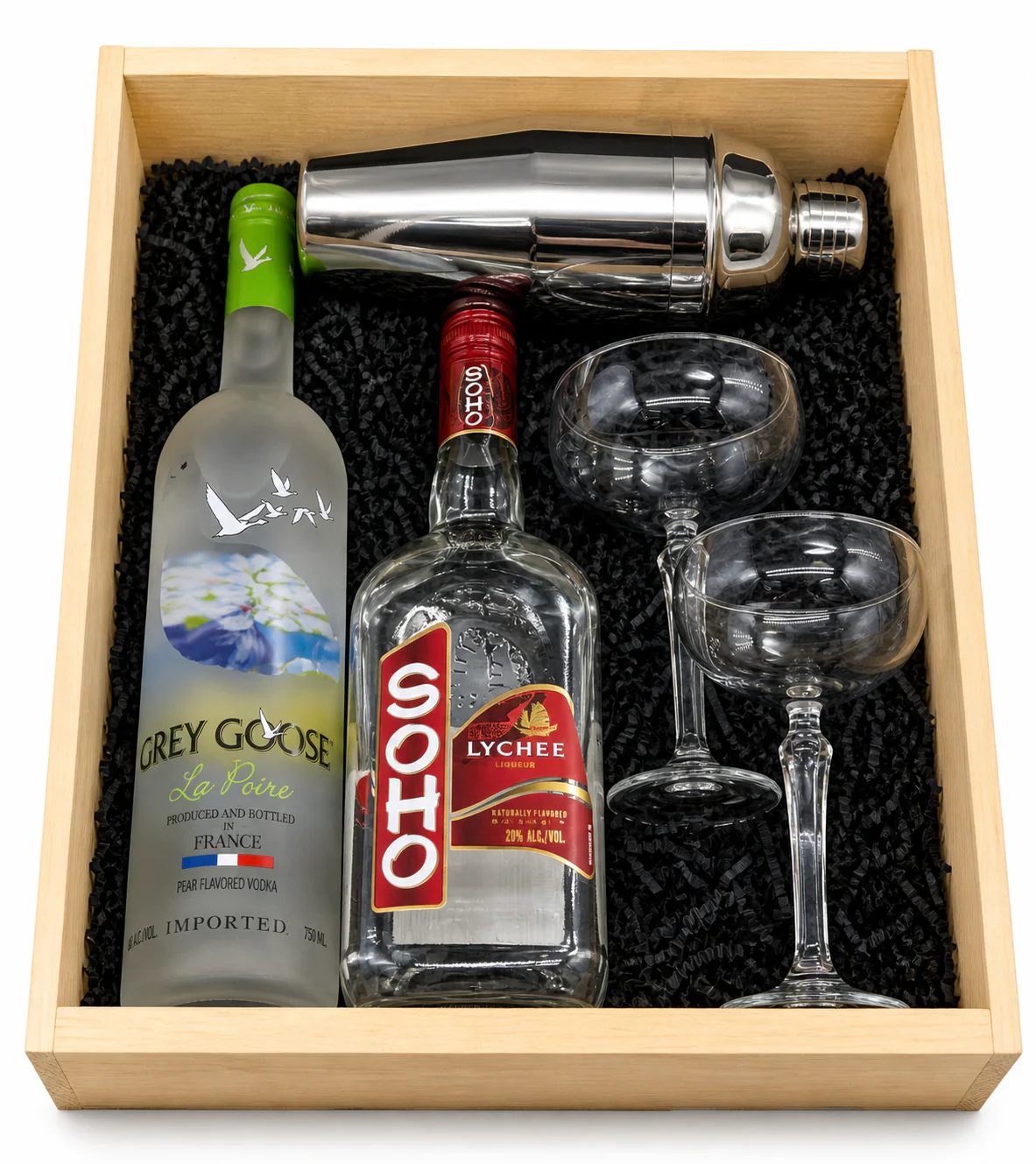 Grey Goose La Poire Skinny Lychee Martini Gift Set 750ml