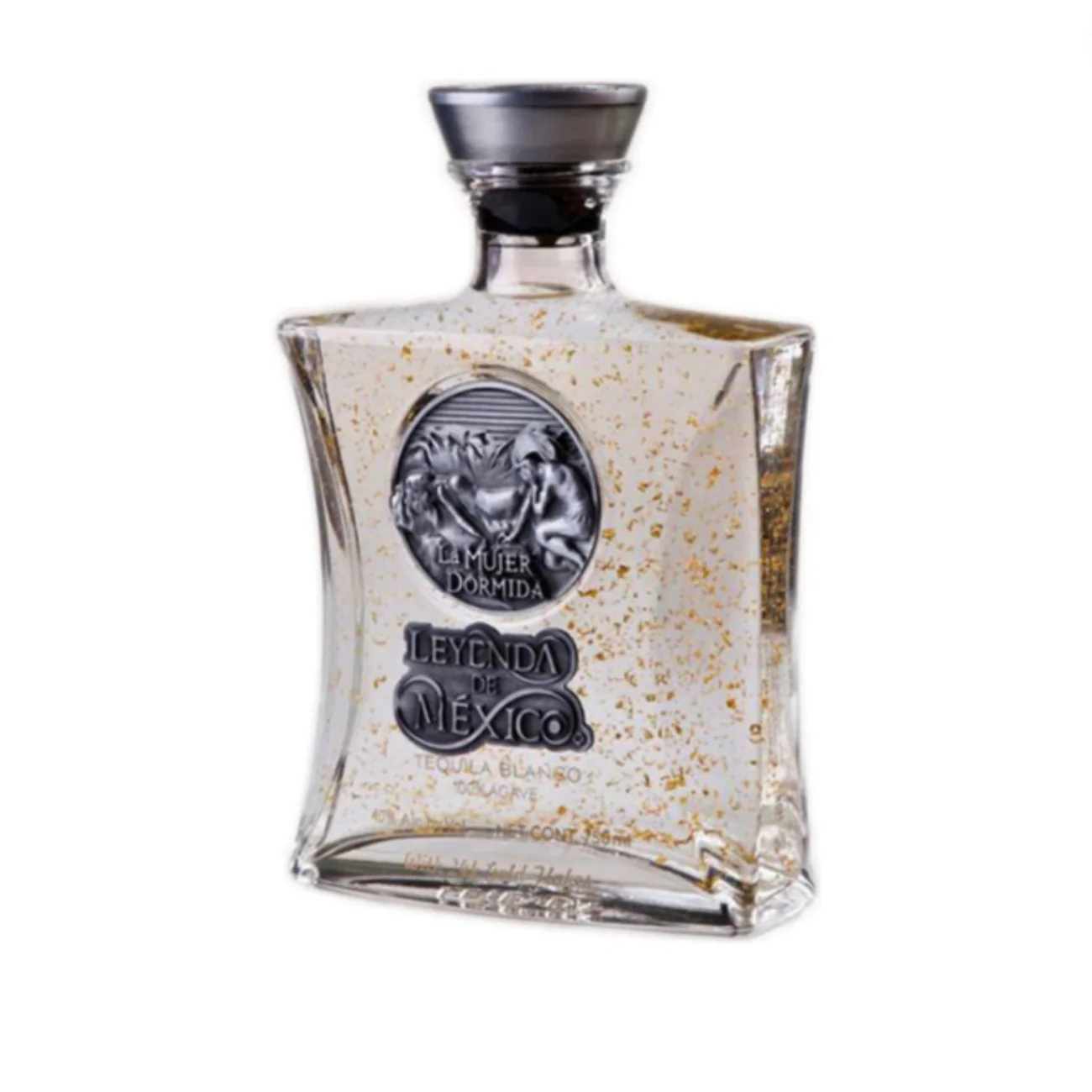 Leyenda de Mexico Blanco Tequila with Gold Flakes 750ml