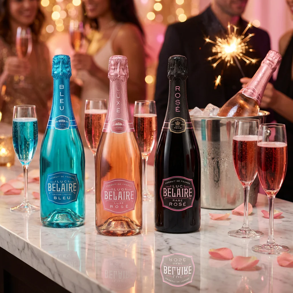 Luc Belaire Sparkling Wine Trio – Luxe Rosé, Rare Rosé & Bleu Collection (3 x 750ml) - Image 2