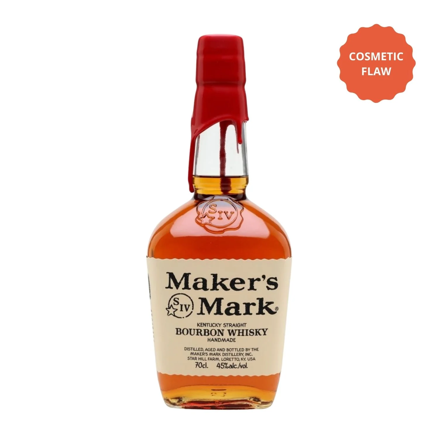 Maker's Mark Kentucky Straight Bourbon Whisky – Cosmetic Flaw Bottle Deal (750ml)