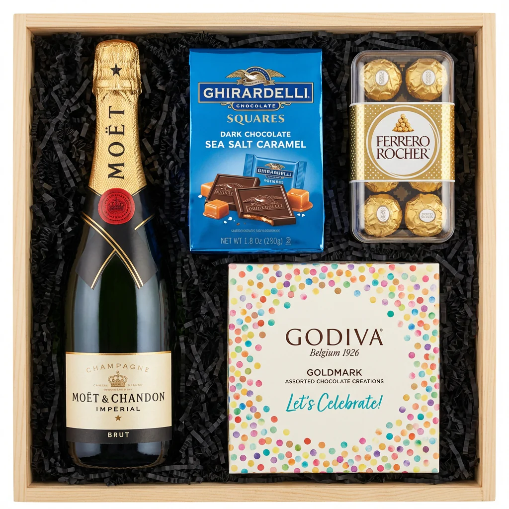 Moët & Chandon Impérial Brut Champagne & Chocolate Celebration Gift Crate
