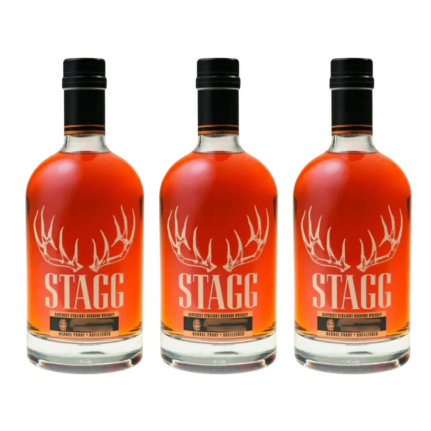 Stagg Kentucky Straight Bourbon Whiskey – Batches 25B, 25C & 25D Trio Bundle (3 x 750ml)