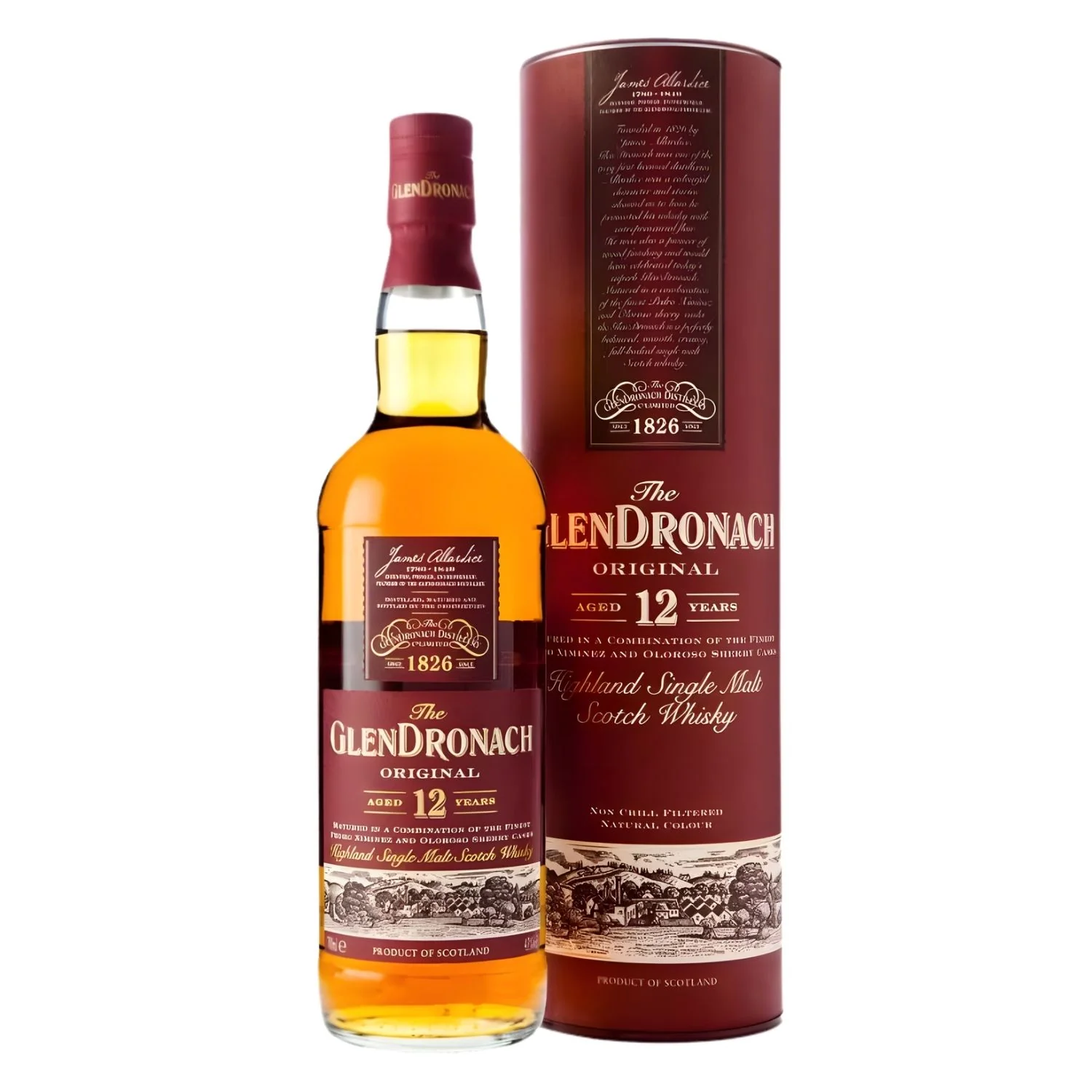 The GlenDronach Original 12 Year Old Highland Single Malt Scotch Whisky – 750ml