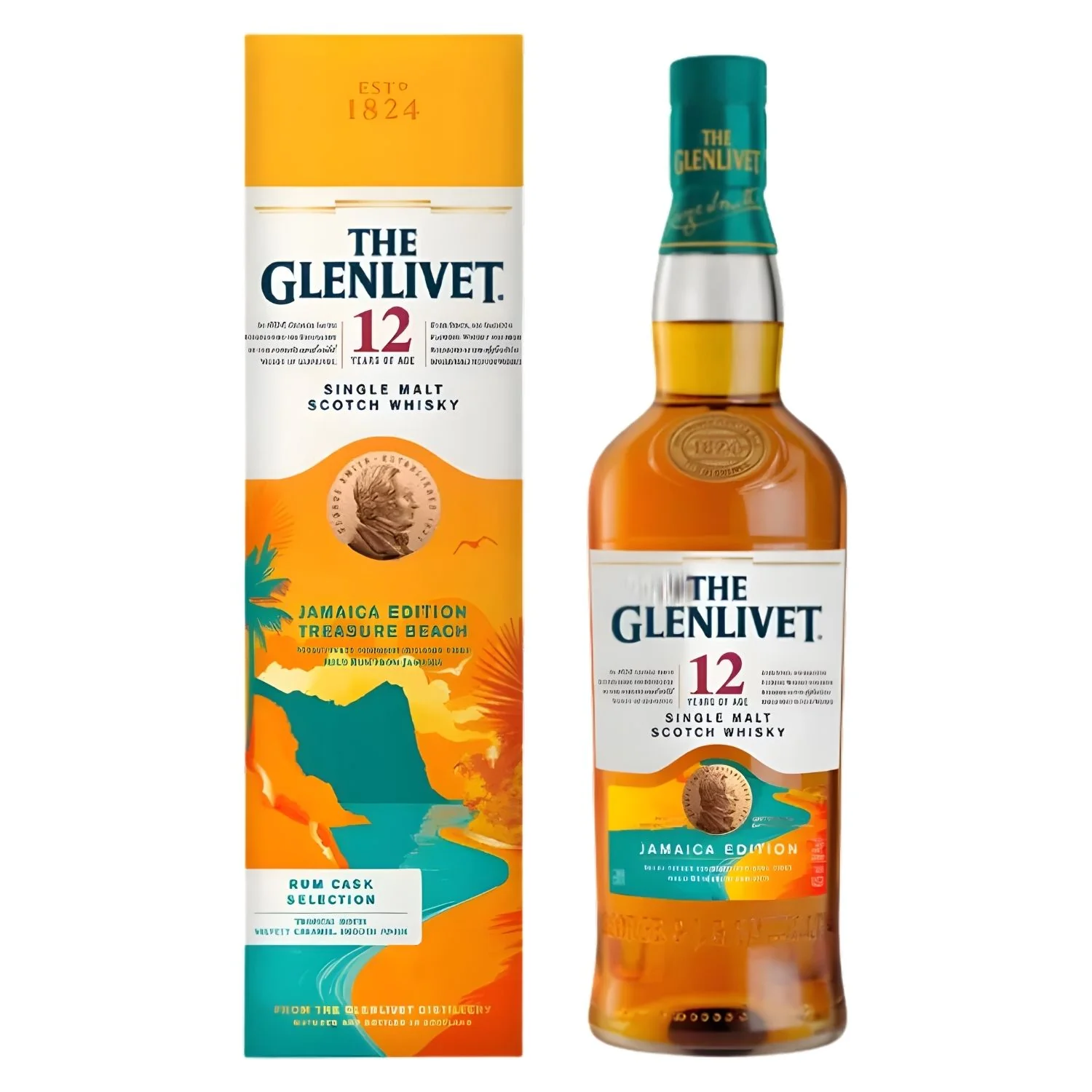 The Glenlivet 12 Year Old Jamaica Edition Rum Cask Single Malt Scotch Whisky – 750ml