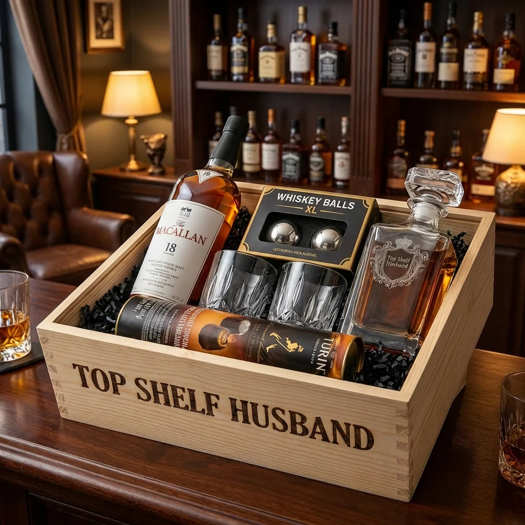 The Macallan 18 Year Double Cask – Scotch Whisky "Top Shelf Husband" Gift Crate - Image 2
