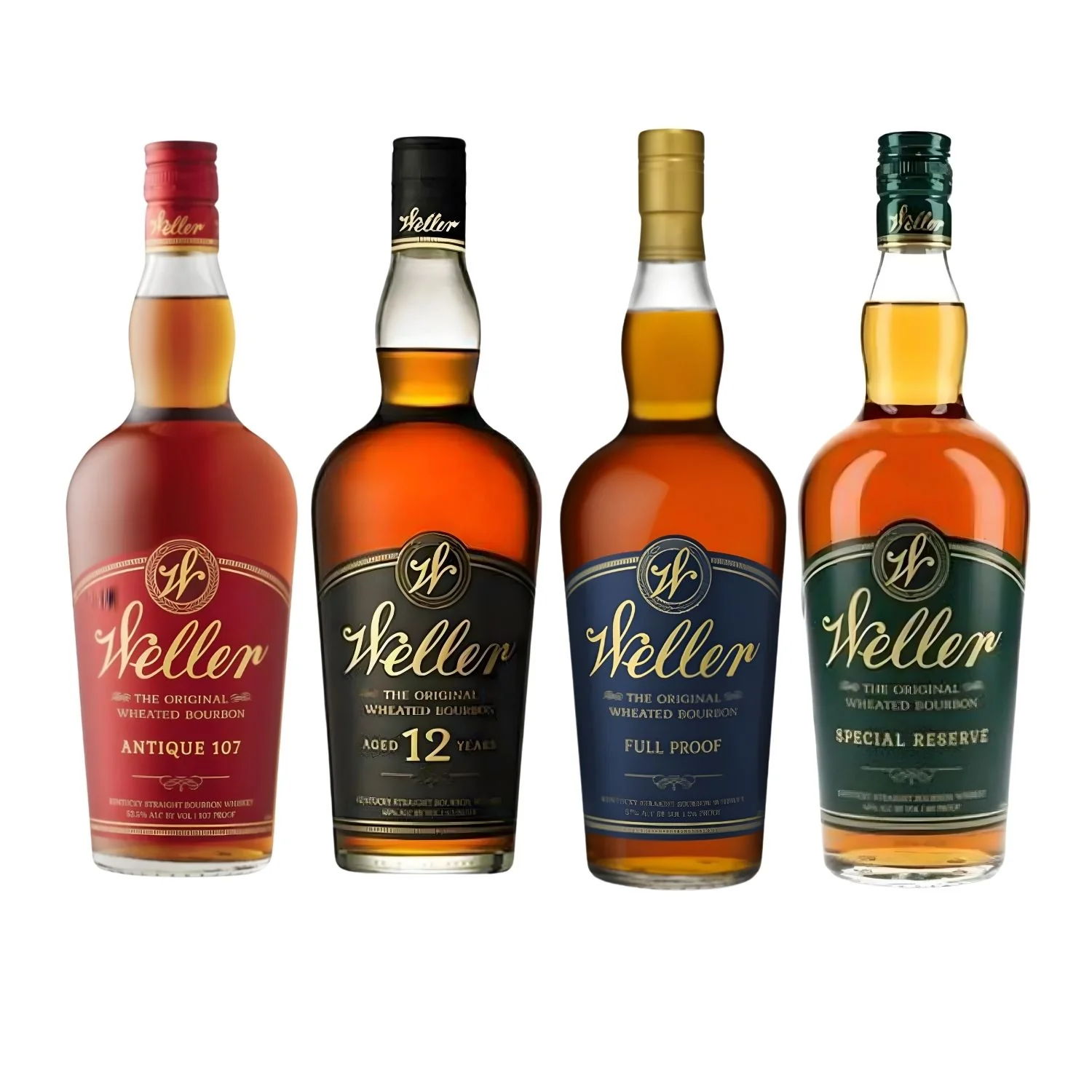 W.L. Weller Complete Collection – Full Proof, Special Reserve, Antique 107 & 12 Year (4 x 750ml)