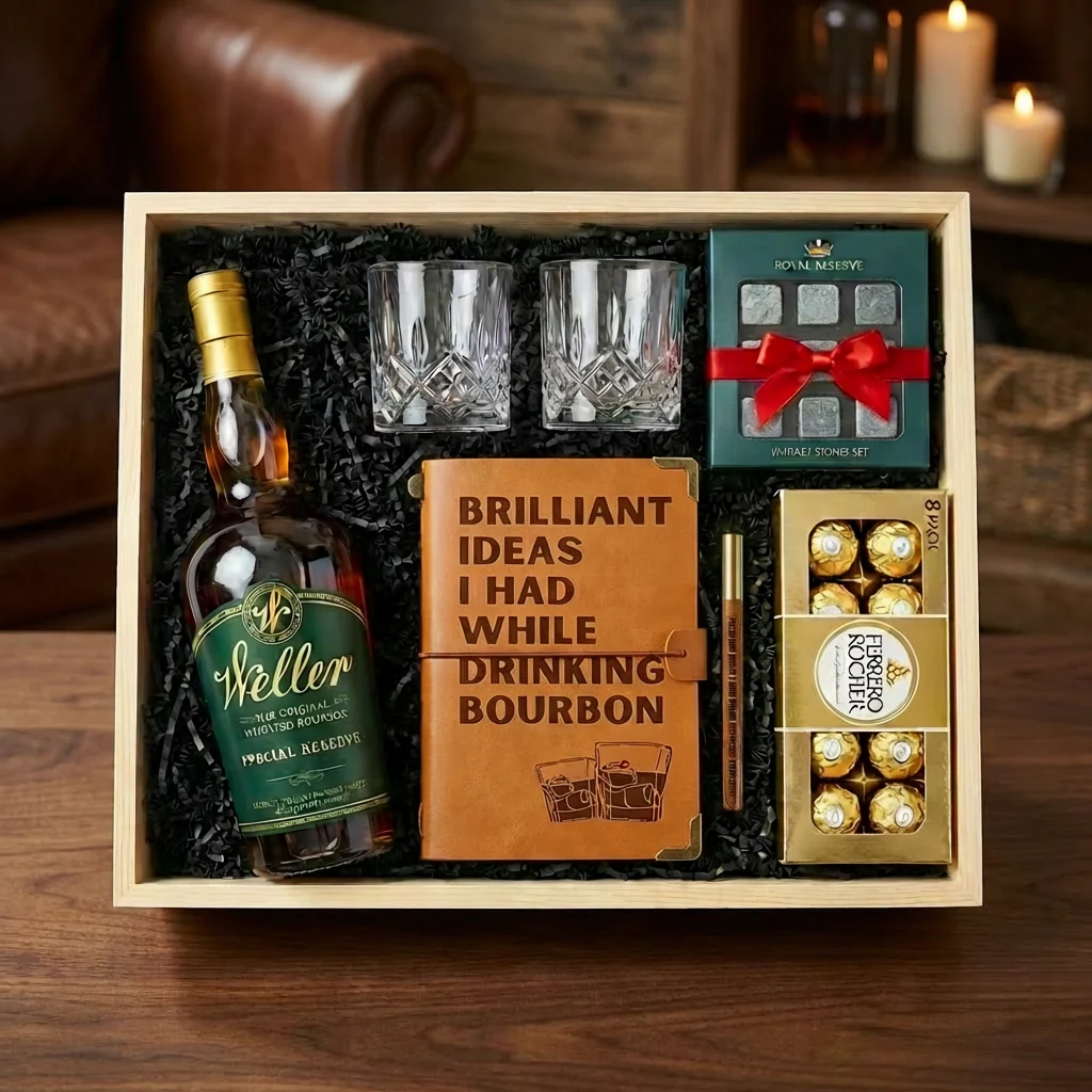 W.L. Weller Special Reserve Gold Foil Edition Gift Crate – Whiskey, Glassware & Gourmet Essentials - Image 2
