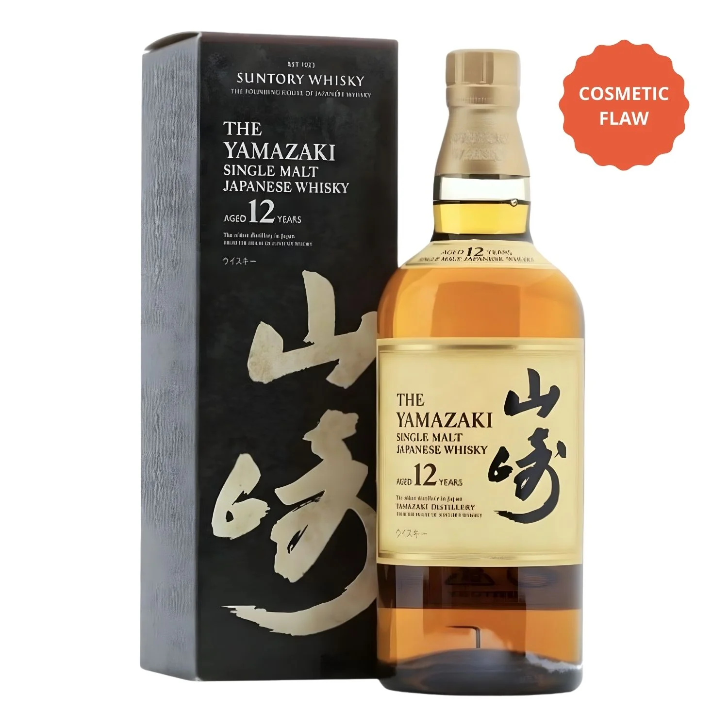 Yamazaki 12 Year Single Malt Japanese Whisky – Cosmetic Flaw Bottle Deal (750ml)