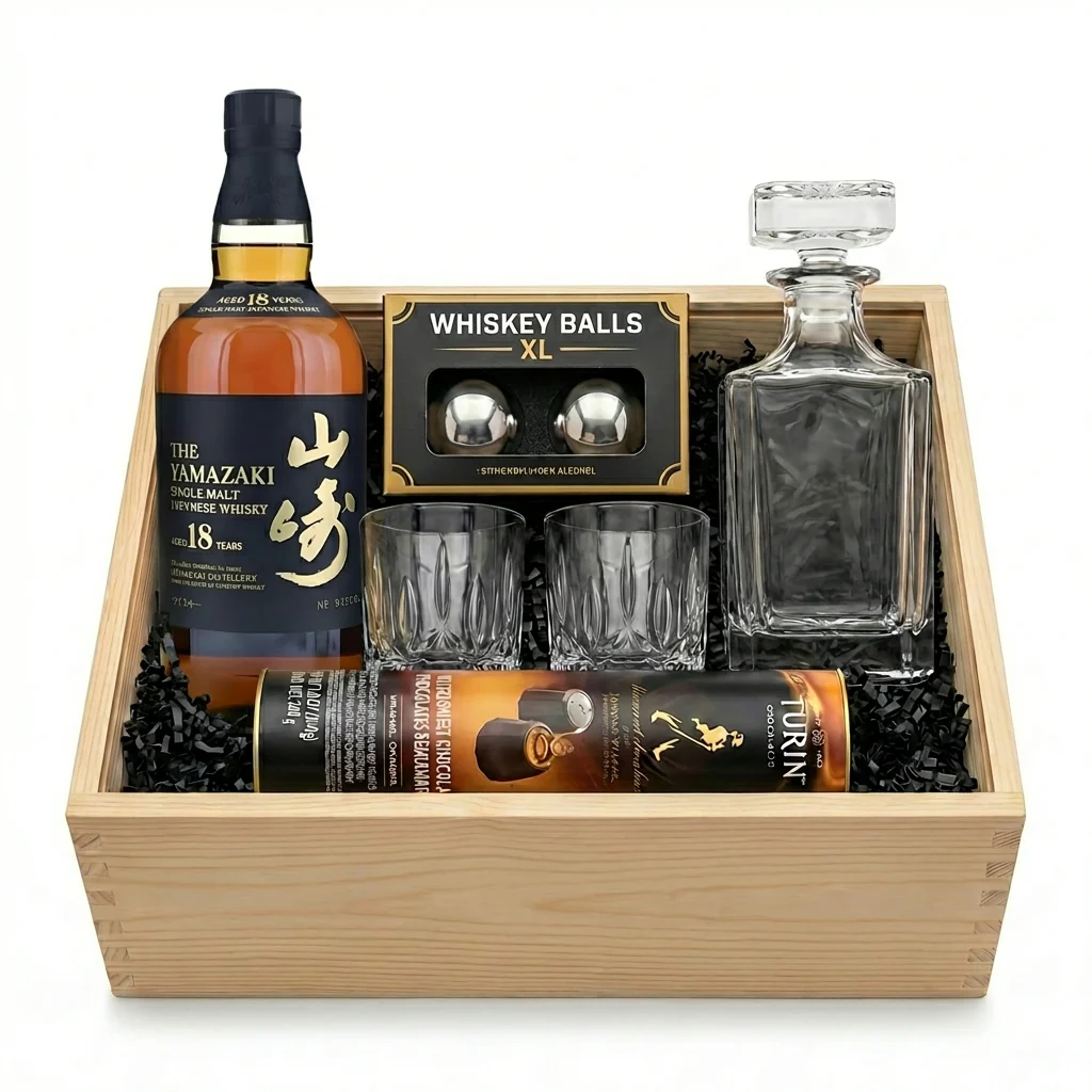 Yamazaki 18 Year Single Malt – Japanese Whisky Executive Gift Crate (700ml)