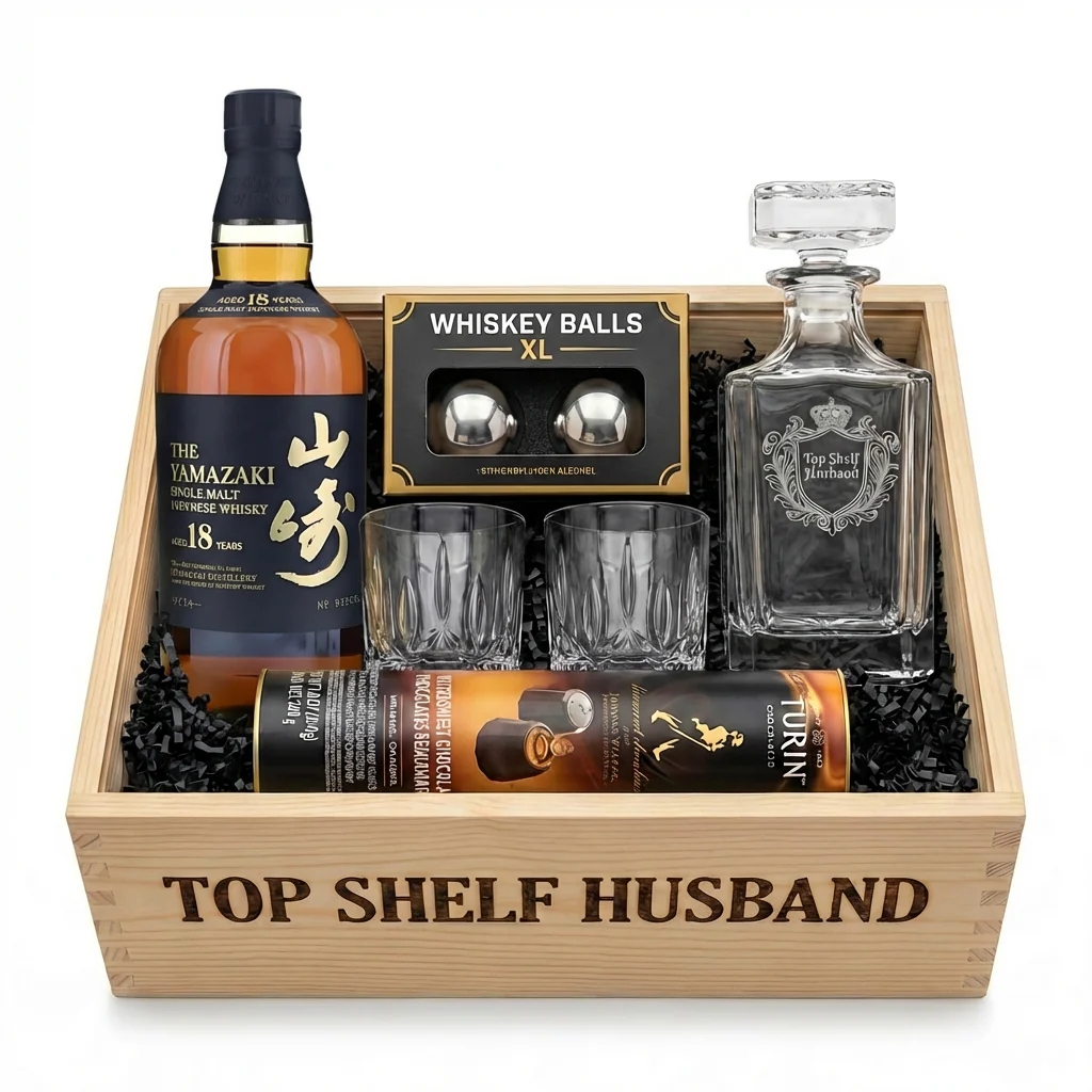 Yamazaki 18 Year Single Malt  – Japanese Whisky "Top Shelf Husband" Gift Crate